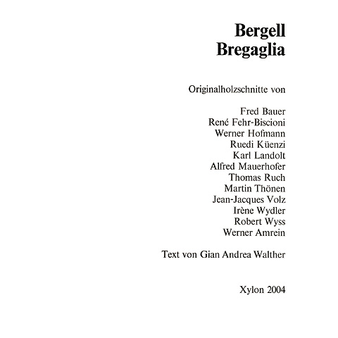 Bergell, Bregaglia Bild Titelseite